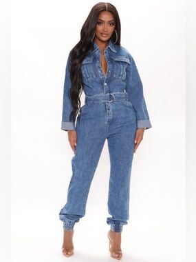 FASHION NOVA | Day Tripps Denim Jumpsuit